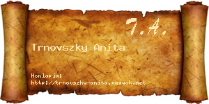 Trnovszky Anita névjegykártya