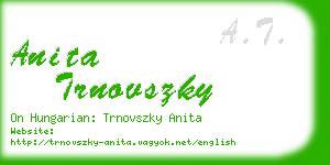 anita trnovszky business card